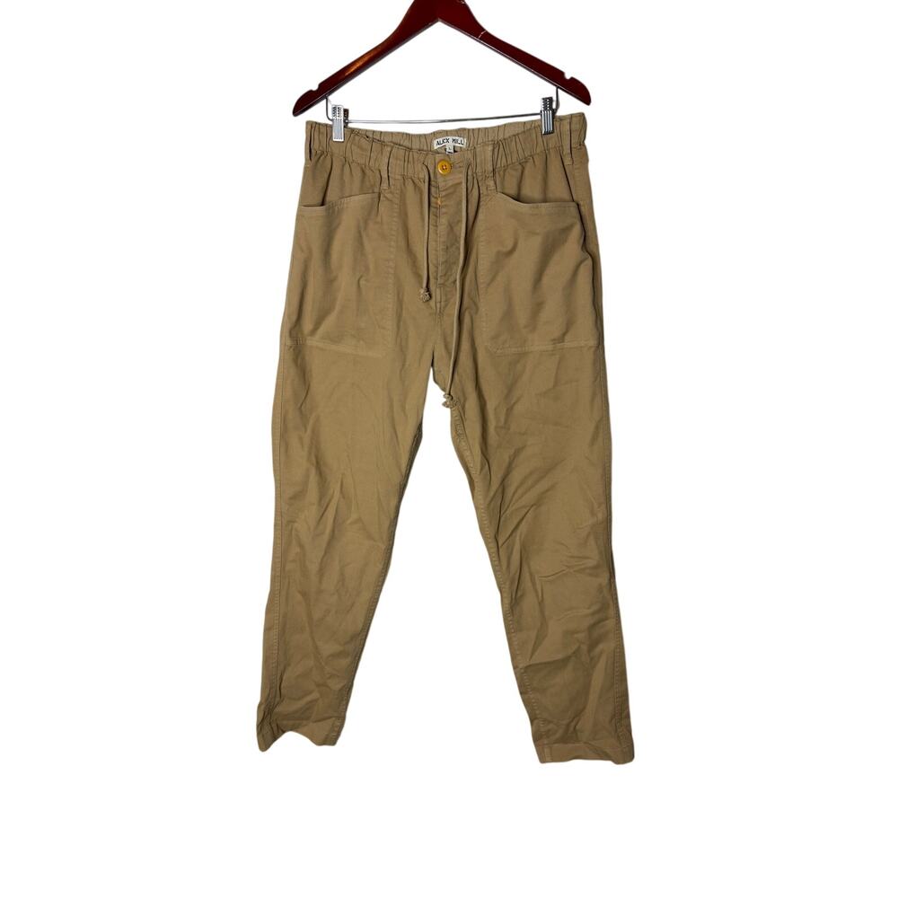 Alex Mill pull on button fly pants in tan sz L